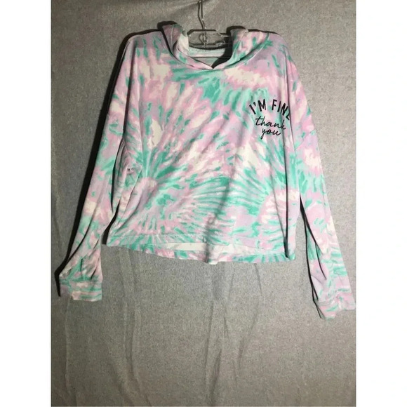 Girls Justice Tie Dye Set Pink Blue Casual Sleep Outfit Sift - Picture 2 of 7